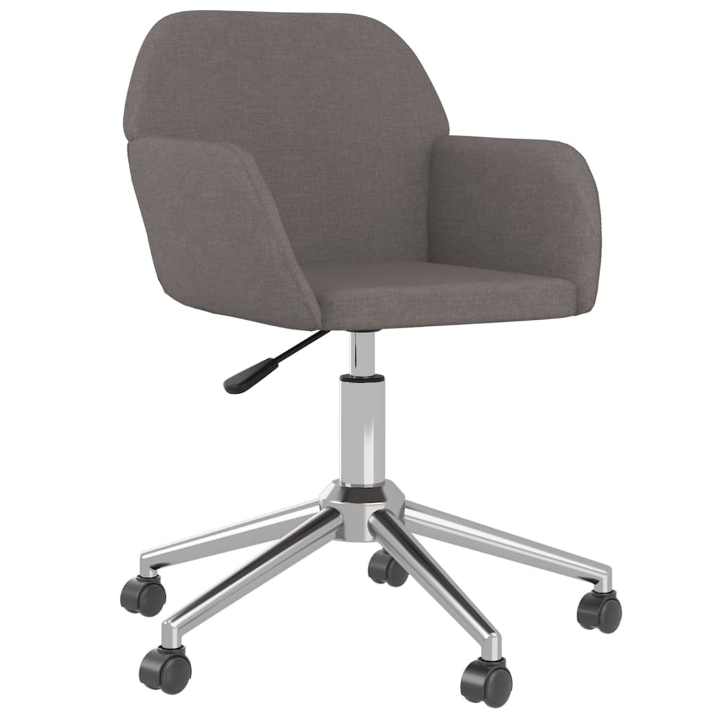 vidaXL Swivel Office Chair Dark Gray Fabric