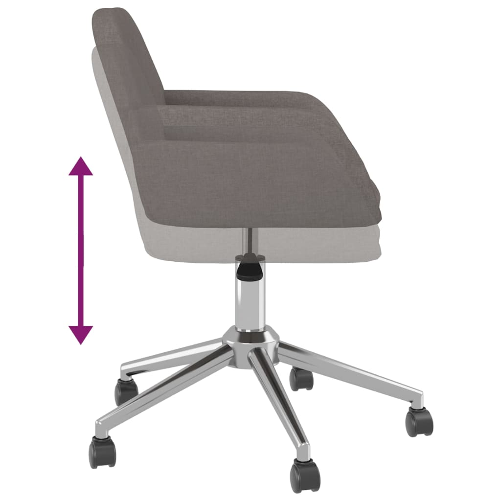 vidaXL Swivel Office Chair Dark Gray Fabric