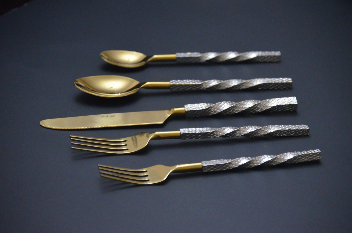 Golden Stainless Steel Flatware Set of 20 Pieces