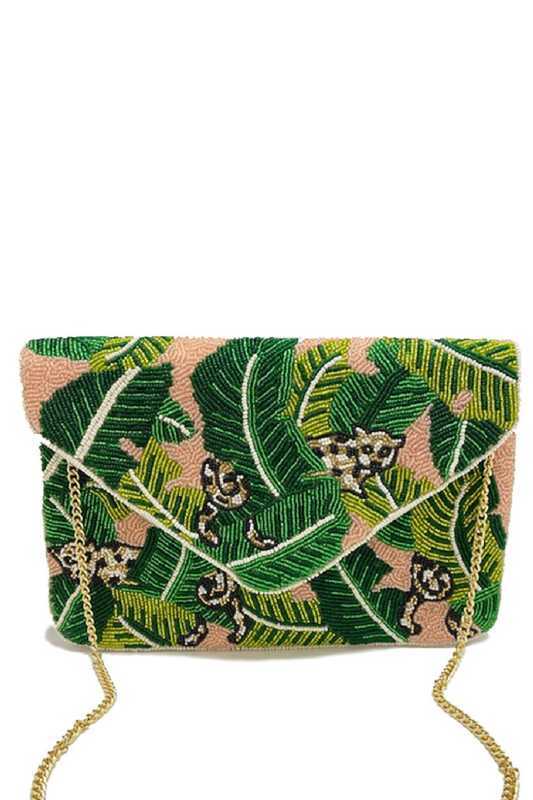 Wild Tropical and Leopard Clutch