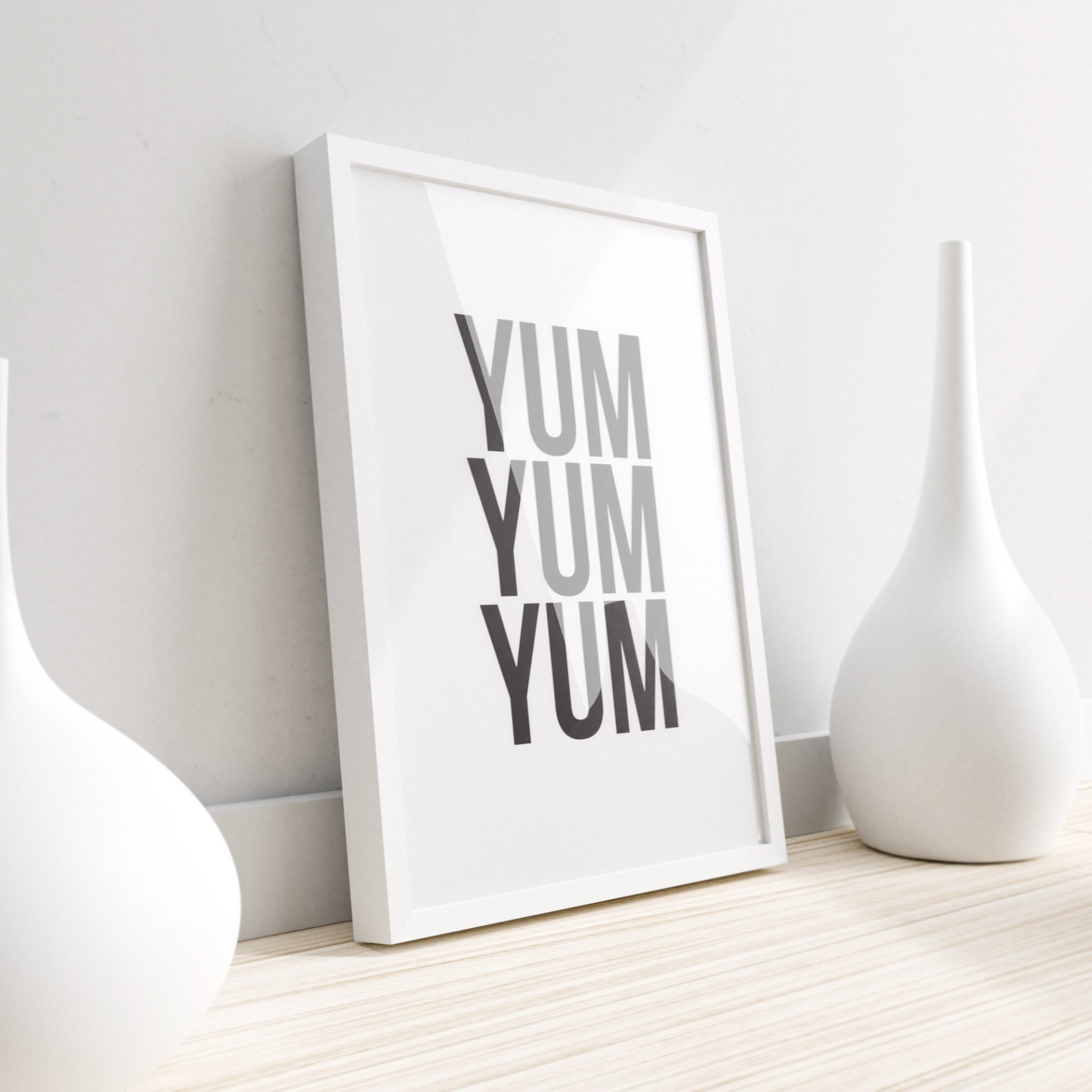 Yum Yum Yum  - Kitchen Wall Decor, Kitchen Wall Art, Funny Kitchen Prints