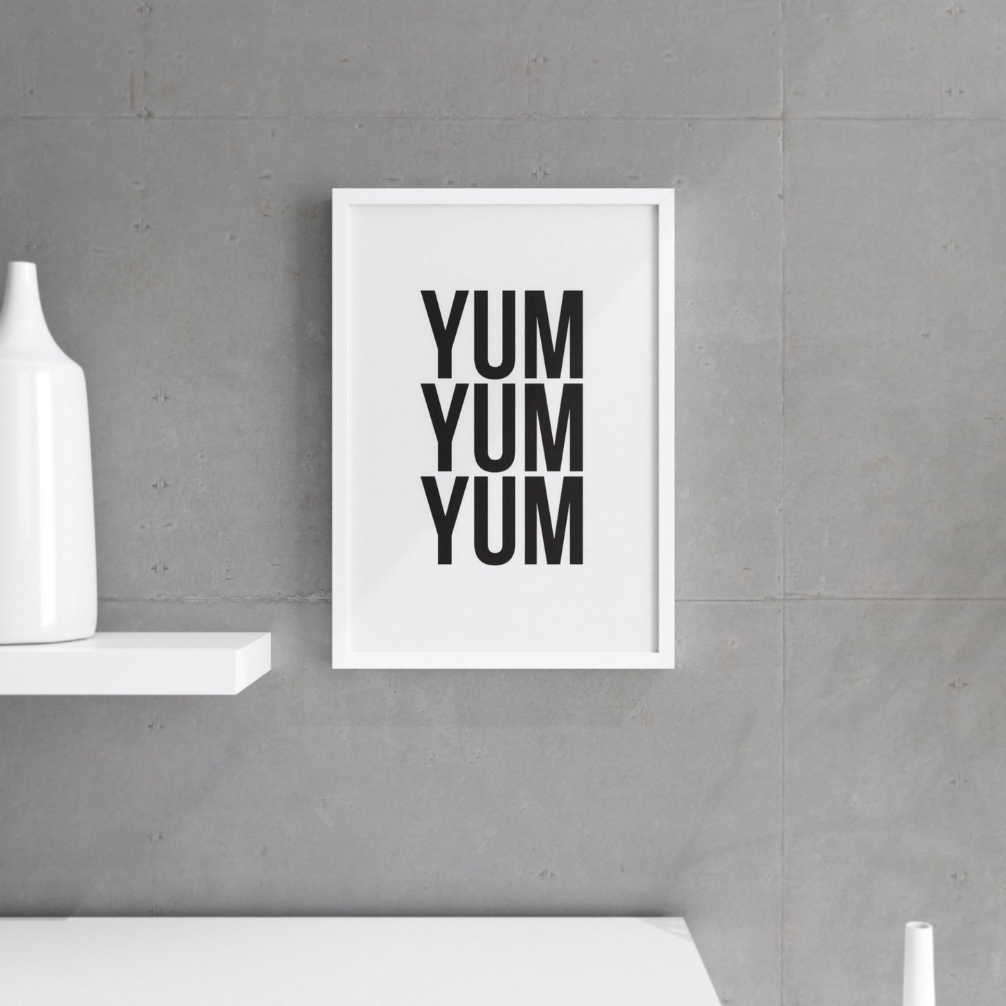 Yum Yum Yum  - Kitchen Wall Decor, Kitchen Wall Art, Funny Kitchen Prints