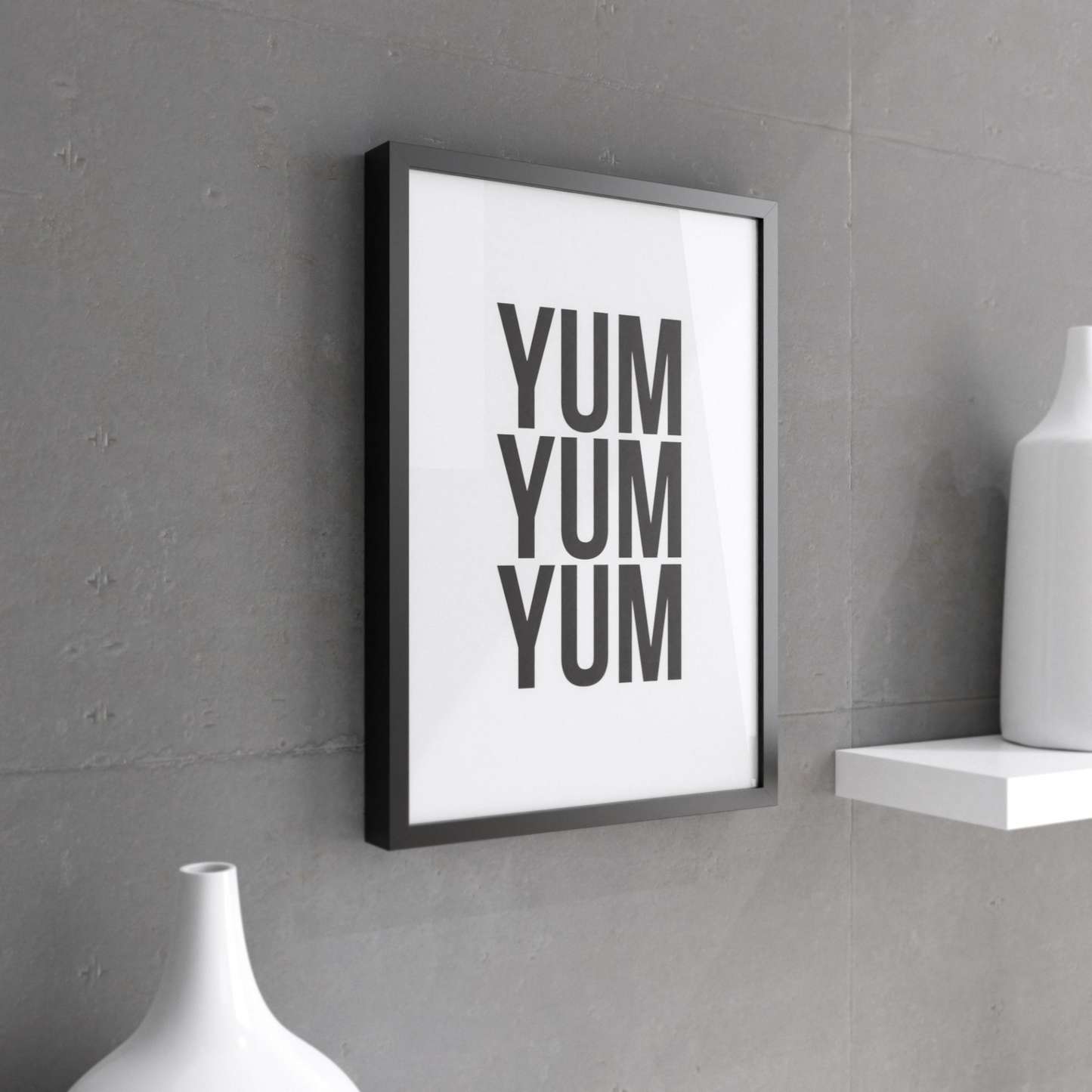 Yum Yum Yum  - Kitchen Wall Decor, Kitchen Wall Art, Funny Kitchen Prints