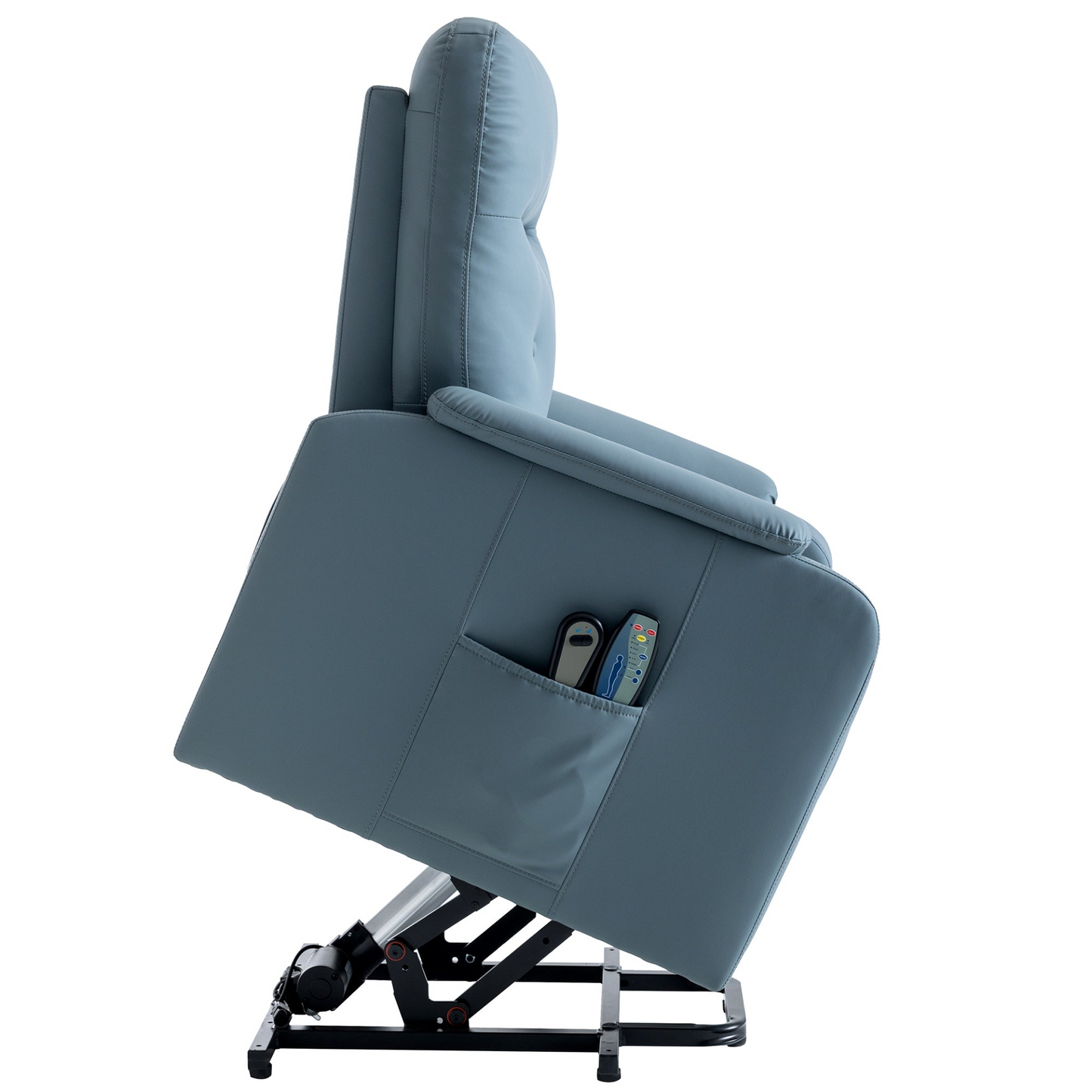 Massage Recliner Chair Electric Power Lift Chairs with Side Pocket, Adjustable Massage and Heating Function for Adults and Seniors, Squirrel grey