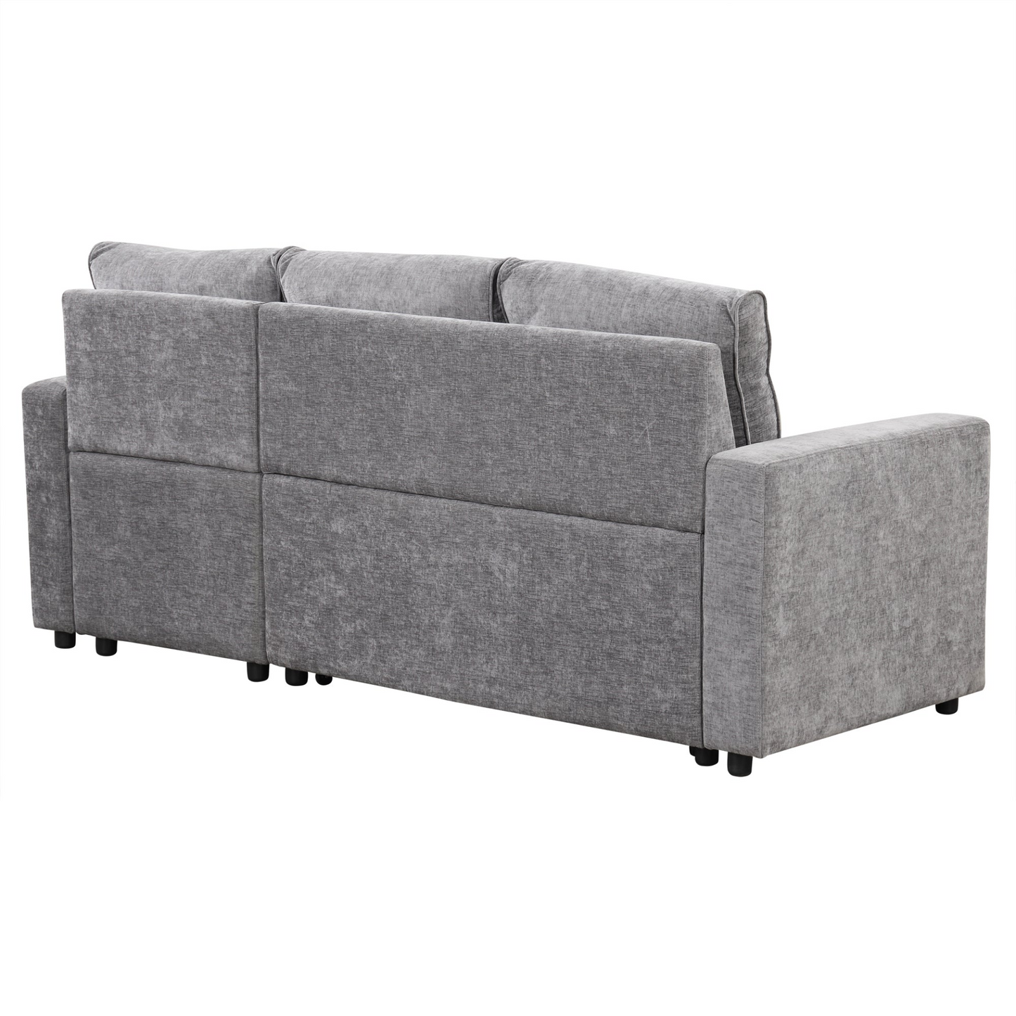 Soft Upholstered Sectional Sofa Bed with Storage Space, Suitable for Living Rooms and Apartments.