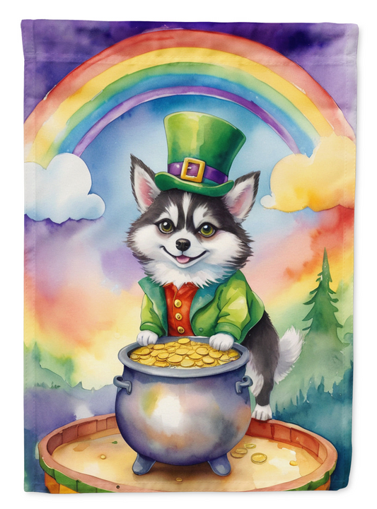 Alaskan Klee Kai St Patrick's Day House Flag