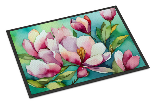 Louisiana Magnolias in Watercolor Doormat