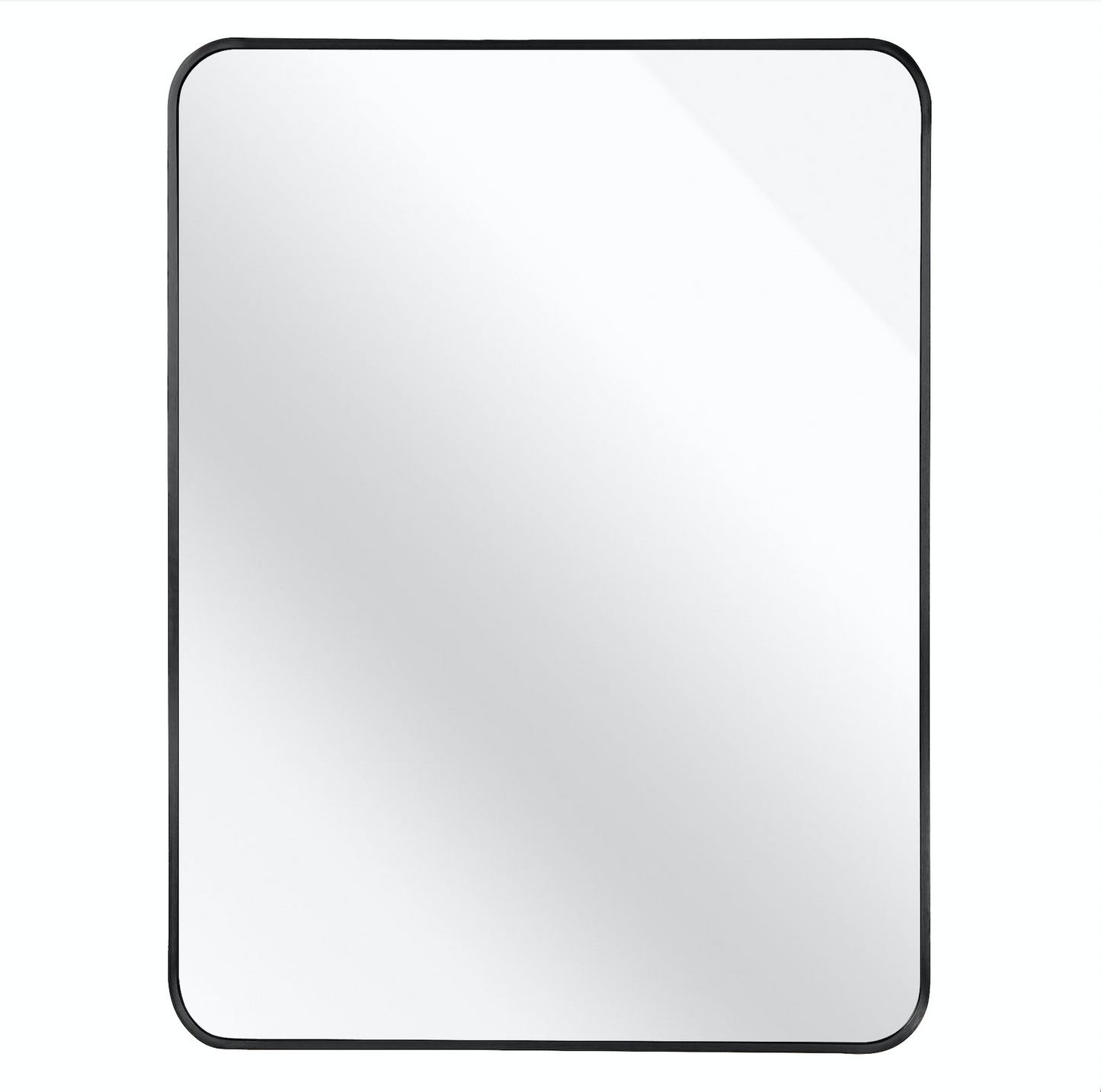 Black 30 "x40" Rectangular Bathroom Wall Mirror