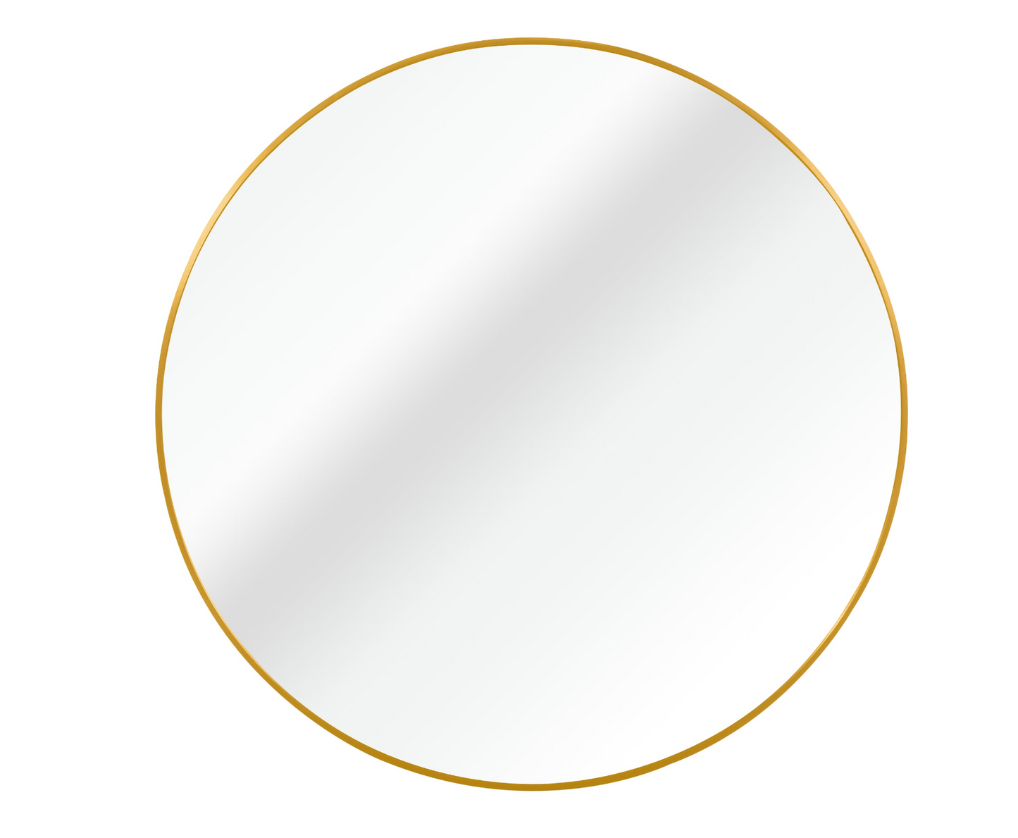 Gold 32 Inch Metal Round Bathroom Mirror