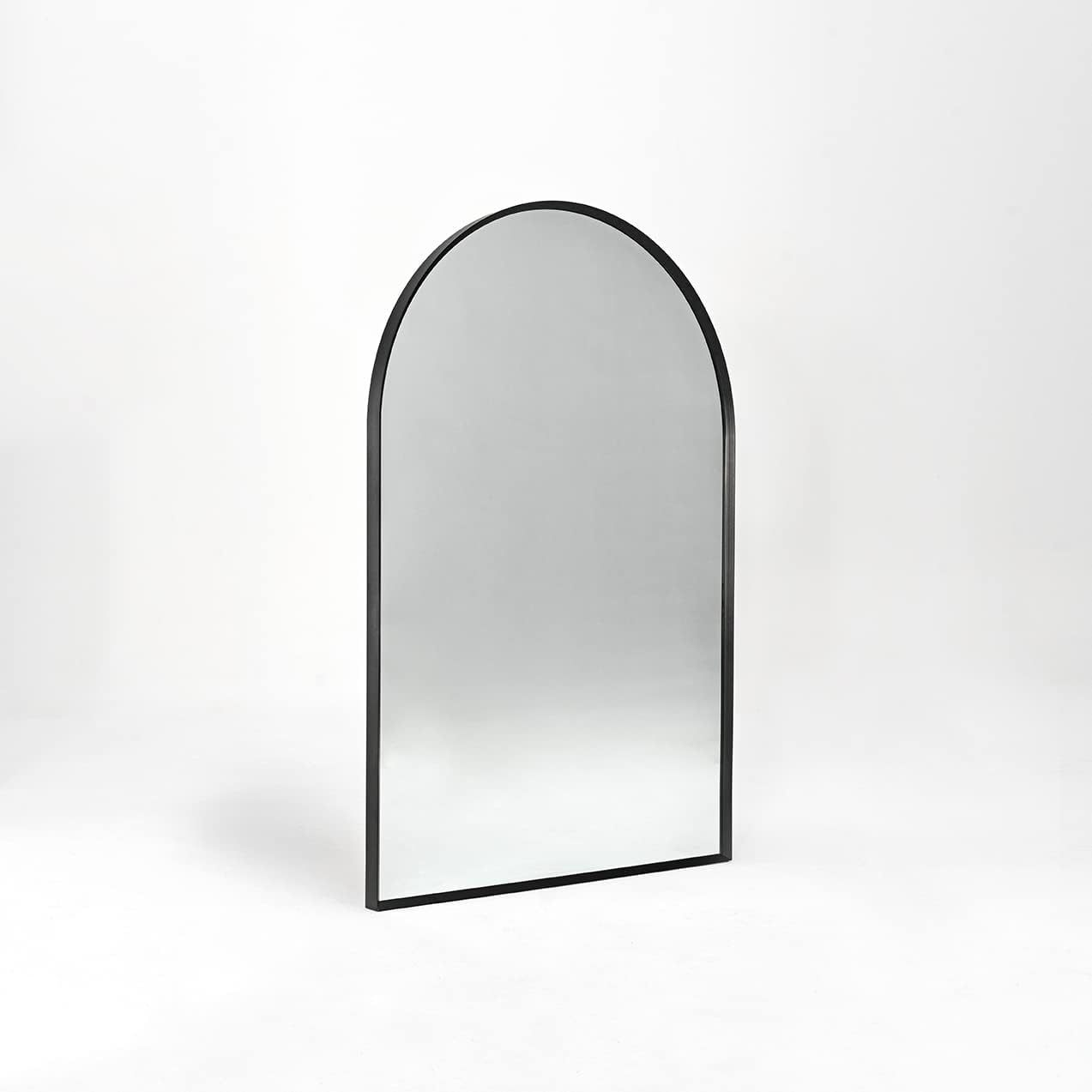 Black 20x30 INCH Metal Arch Barhroom mirror