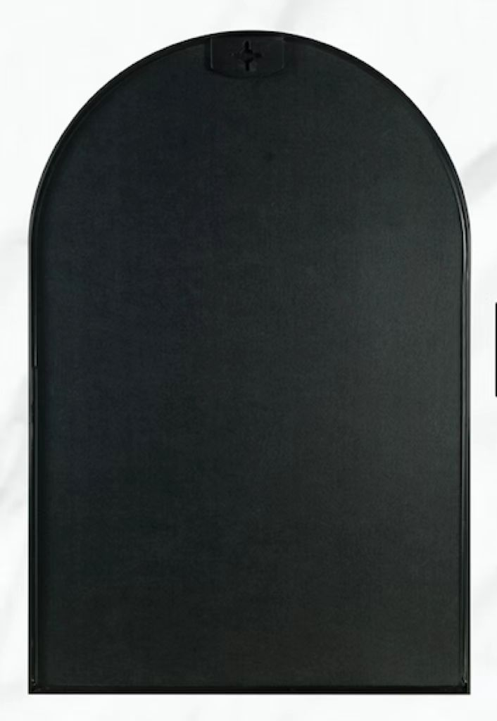 Black 20x30 INCH Metal Arch Barhroom mirror