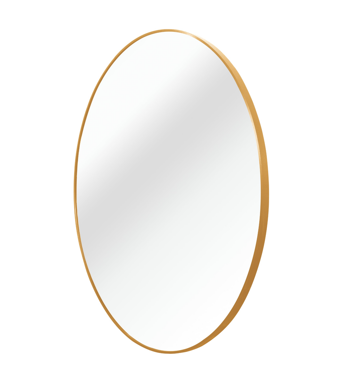 Gold 32 Inch Metal Round Bathroom Mirror