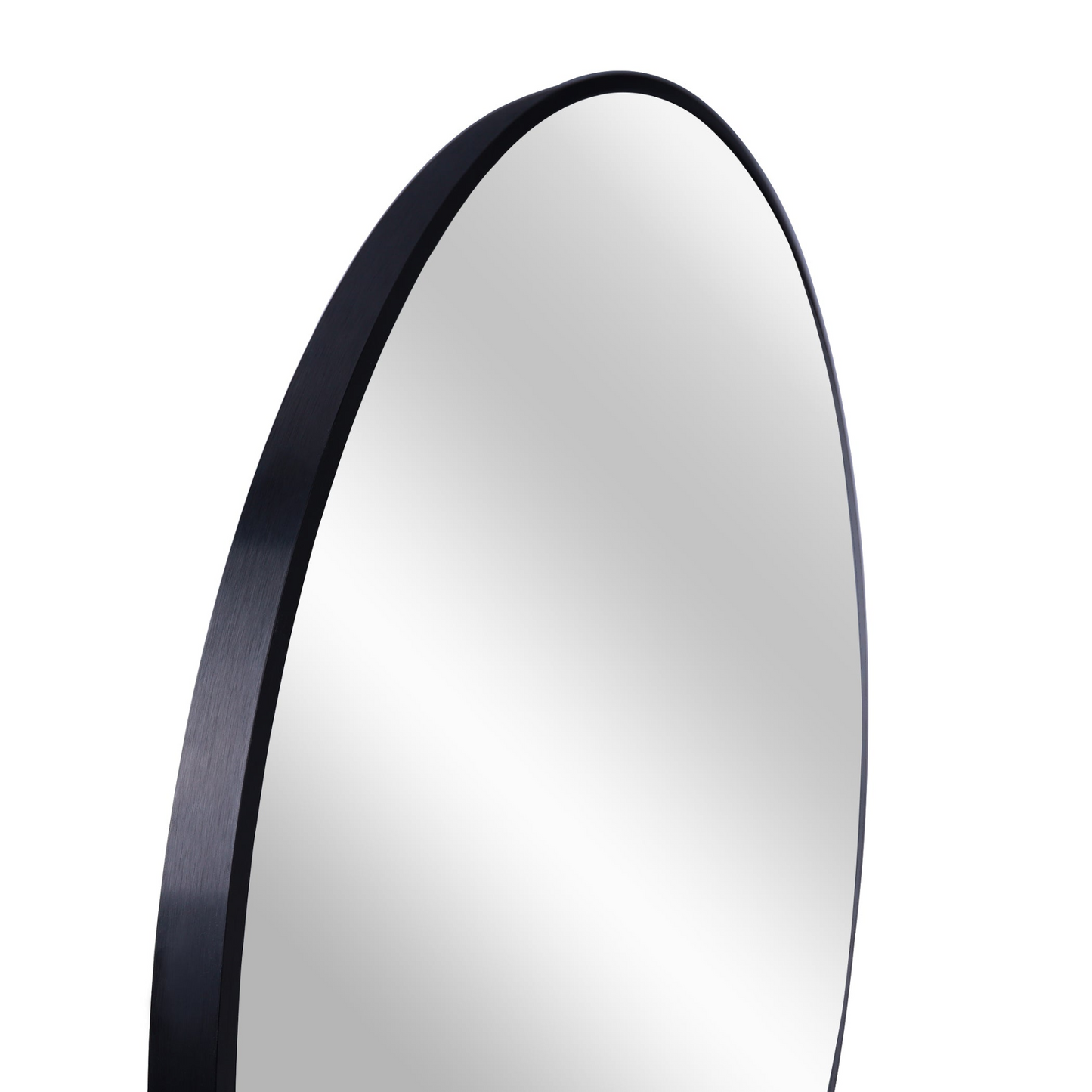 Black 32 Inch Metal Round Bathroom Mirror