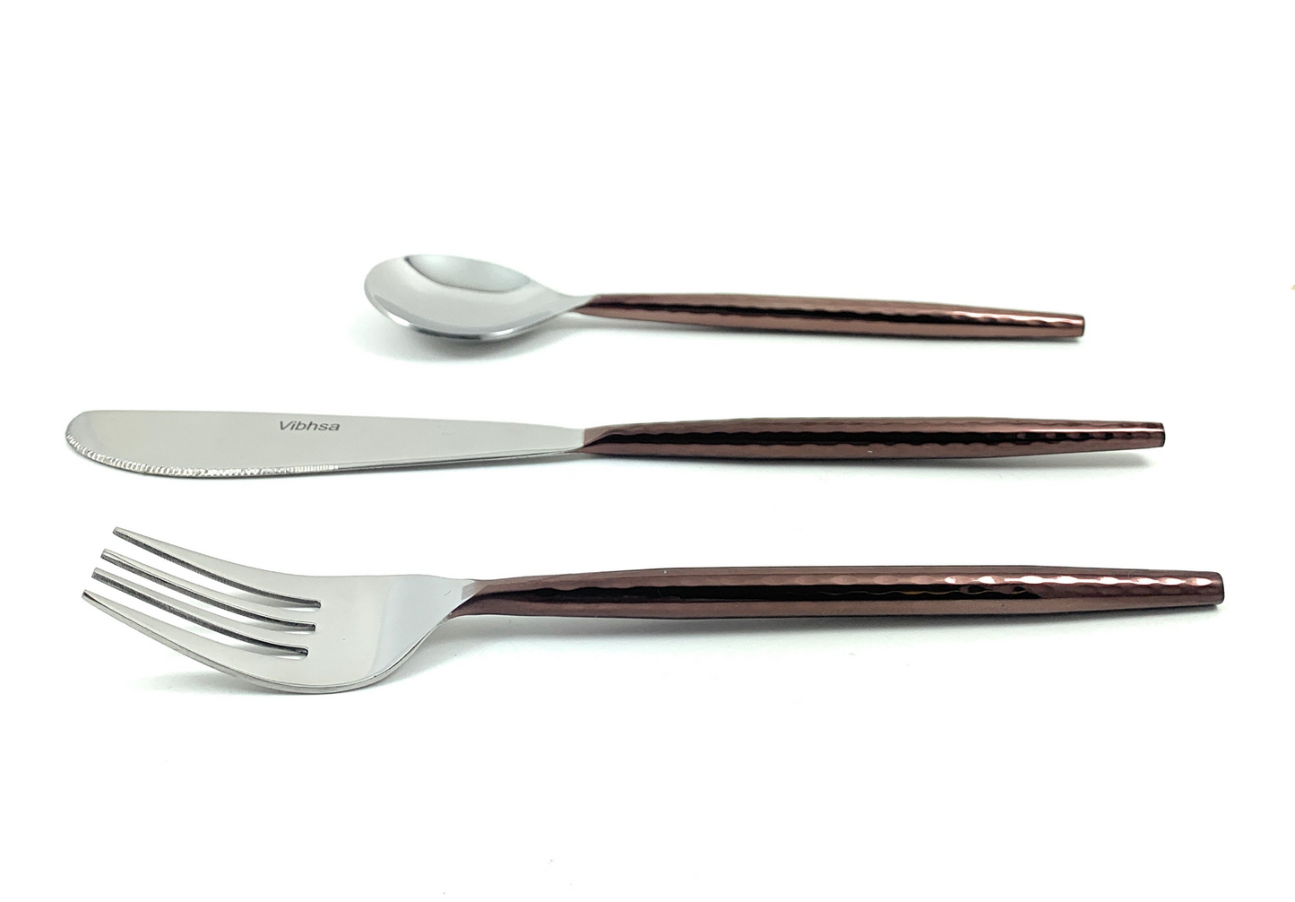 Hammered Stainless Steel Flatware 36-Piece Set