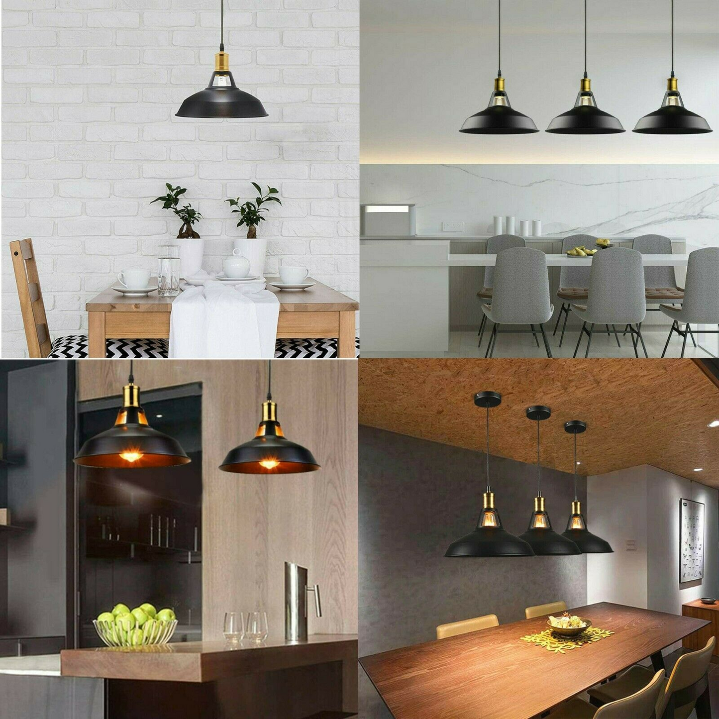 Living room & Dining room Black Pendant Light~3643