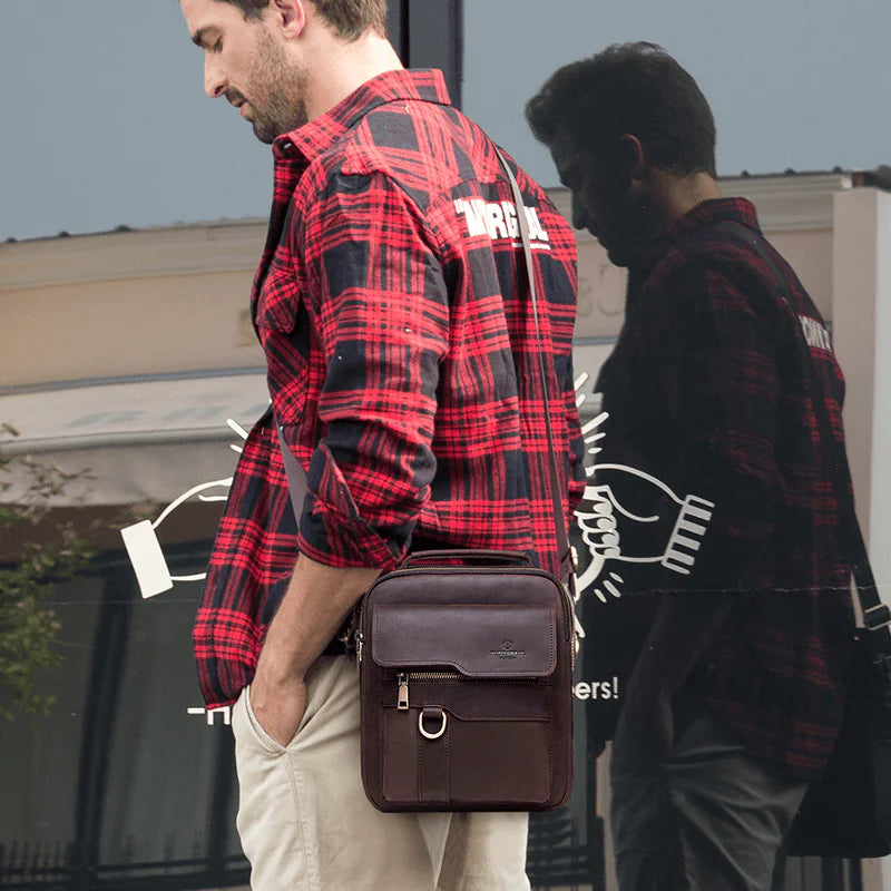 Vintage Leather Messenger Bag